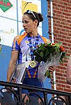Erin Densham vinner guld på Premium European Cup triathlon 2010 i Brasschaat.