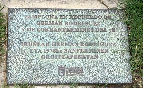 Iruñeak Germán Rodríguez eta 1978ko Sanferminen Oroitzapenetan