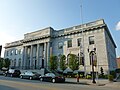 The F. Bradford Morse Federal Building, located at 50 Kearney Square, Lowell, Massachusetts. South (front) and east sides of building shown.