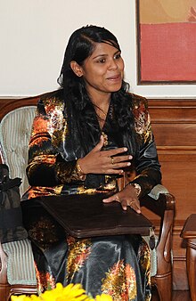 Fathimath Dhiyana Saeed in New Delhi op 27 april 2011.jpg