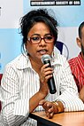 Film Actress Seema Biswas, at the Press conference on Indian Premier Cinema 'Red Alert' during the 40th International Film Festival (IFFI-2009), at Panaji, Goa on November 28, 2009.jpg
