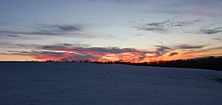 Sunset at a field in Valley Township