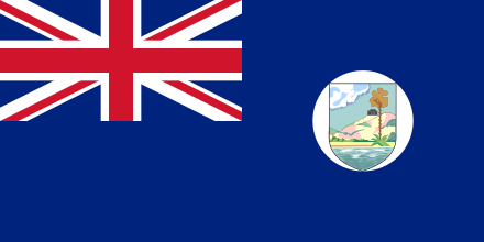 The colonial ensign of Antigua and Barbuda from 1956 to 1962