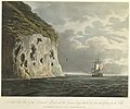 John Eckstein: Picturesque Views of the Diamond Rock (Malebný pohled na Diamond Rock) – Přeprava kanónu zavěšeného na laně z britského plnoplachetníku HMS Centaur (řadová loď 3. třídy) na Diamond Rock u jižního pobřeží Francouzi drženého Martiniku. Pravděpodobně únor 1804 (obraz namalován později). Britská posádka se tu udržela až do 2. června 1805.