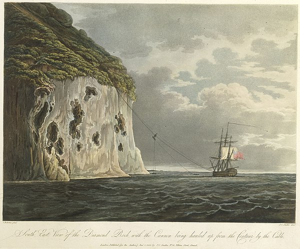 HMS Centaur at Mount Diamond, Martinique