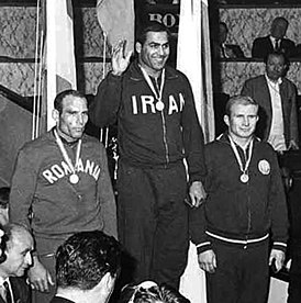 Francisc Balla, Mansour Mehdizadeh, Prodan Gardzhev 1965.jpg