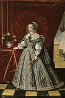 Frans Luyckx: Maria Anna von Österreich, ca. 1646-49. Am Wiener Hof trägt man noch um 1650 ein Gemisch aus konservativer spanischer Mode und neueren Tendenzen.