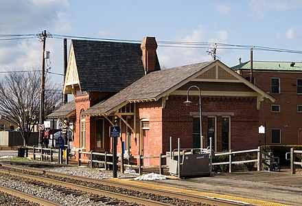 The Gaithersburg train station in January 2007