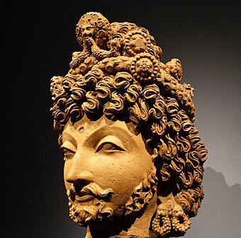 Head of a bodhisattva, c. 4th century CE