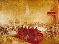 Jorge IV en el banquete del preboste en la Casa del Parlamento.jpg
