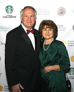 George Maragos and wife Angela in 2012 George and Angela Maragos, Gatsby Event 05 18 13.JPG