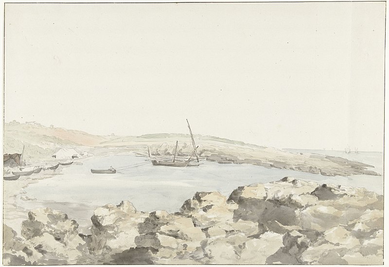 File:Gezicht op de haven van Luogo Vivo Vue par élévation du port de Luogo Vivo Voyage en Italie, en Sicile et à Malte - 1778 (serietitel), RP-T-00-493-8.jpg