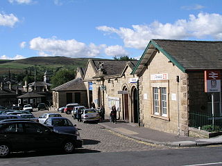 <span class="mw-page-title-main">Glossop railway station</span> Railway station in Derbyshire, England