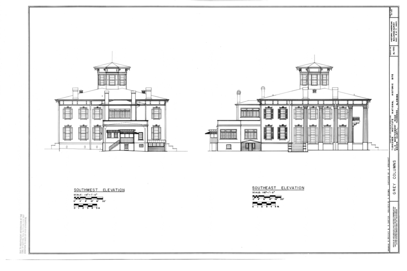 File:Grey Columns, Old Montgomery Road (Institute Road), Tuskegee, Macon County, AL HABS ALA,44-TUSG,5- (sheet 6 of 15).png