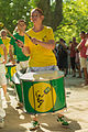 * Nomination Group Tribal Percussion marching in Annecy (France) playing Brazilian percussion: the Batucada.--Medium69 10:38, 10 October 2015 (UTC) * Decline  Oppose Insufficient quality. Sorry. Crop not the best, partially burned out, DoF too small. --XRay 06:20, 18 October 2015 (UTC)