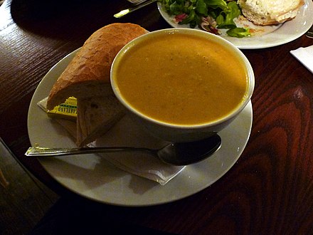 A roasted butternut squash soup Harefield, Harefield, London (3363509227).jpg