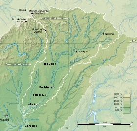 Henares drainage basin map-es.svg