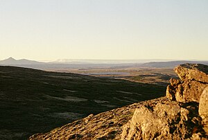 View from the top of Hestfjall towards Baula and Holtavörðuheiði