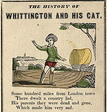 Dick Whittington heads for London, from a 1850s publication. Historyofwhittin00newyiala 0003.jpg