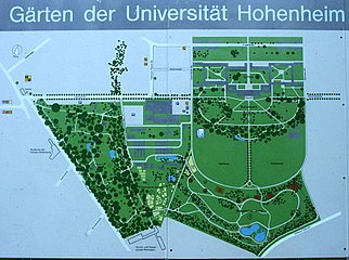 Gartenplan der Hohenheim Gärten