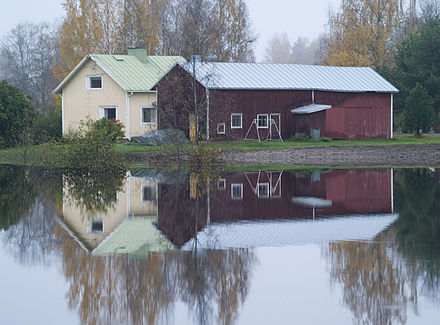 House in Ilmajoki during the flood