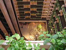 The palm court of the 19th century was reinvented by John Portman who created an influential design of grand atrium for the Hyatt Regency Atlanta in 1967. Hyatt-regency-atlanta-atrium.jpg