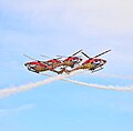 The team uses multiple helicopters in tandem for air displays