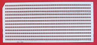 <span class="mw-page-title-main">Lace card</span> Punch card with all holes punched