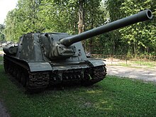 ISU-122 at the Museum of Polish Military Technology in Warsaw ISU-122 self-propelled gun at the Muzeum Polskiej Techniki Wojskowej in Warsaw (5).jpg