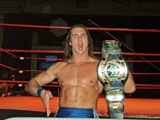 Galloway as the IWW International Heavyweight Champion, August 2006