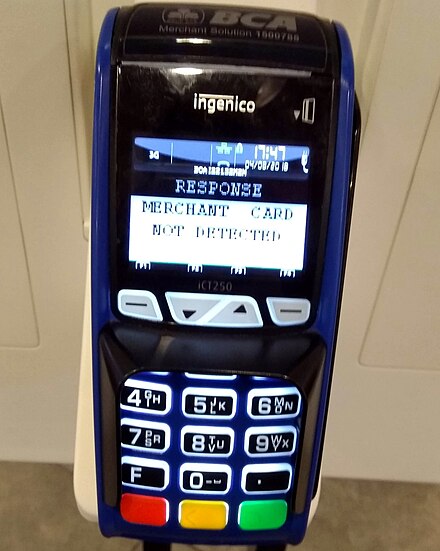 A payment terminal which supports both chip and magnetic cards