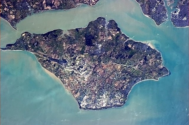 An image of the Isle of Wight from the ISS