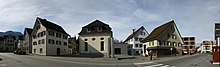 A part of the Jewish quarter with the former synagogue Judisches Viertel Hohenems Panorama.jpg