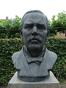 Statue of Jacob A. Riis in Ribe, Denmark