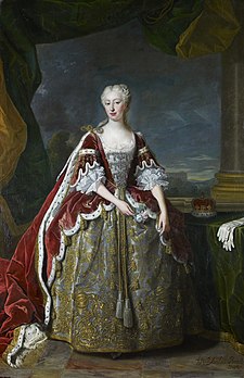 Augusta Sasko-Gothajská okolo roku 1740