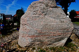 Harald Bluetooth's runestone, at Jelling Jellingsten.1..jpg