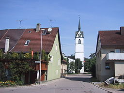 Katholische Dorfkirche in Jestetten, Landkreis Waldshut, Deutschland