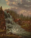 Johan Christian Claussen Dahl - Norsk landskap, Rogna vannfall (1812).jpg