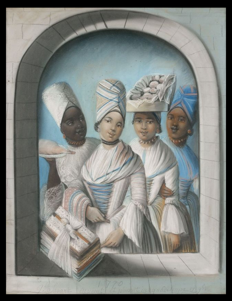 File:Joseph Savart, Quatre femmes créoles, Guadeloupe, 17 octobre 1770, Musée départemental Victor Schoelcher.png