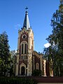 A igrexa neogótica de Kärkölä.