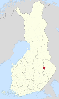 Location of Kaavi in Finland