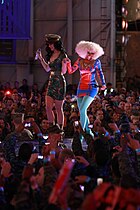 Katy Perry and Nicki Minaj performing Girls Just Want to Have Fun at VH1 Divas Salute The Troops.