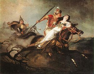 Saint Ladislaus at Battle of Cserhalom (painting by Károly Kisfaludy, 1826–1830) (Hungarian National Gallery, Budapest)