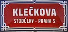 Čeština: Klečkova ulice ve Stodůlkách v Praze 13 English: Klečkova street, Prague.