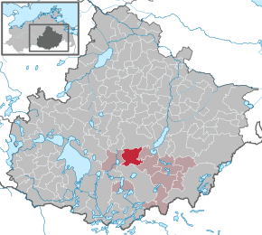 Poziția Klein Vielen pe harta districtului Mecklenburgische Seenplatte