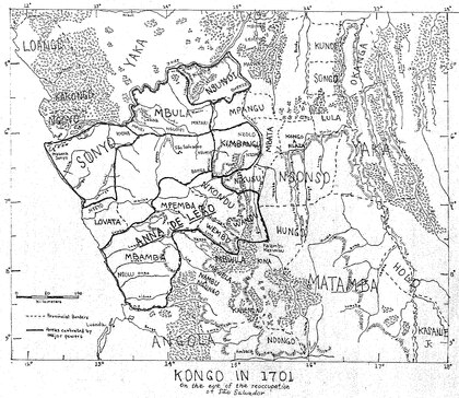 The Kingdom of Kongo showing major factions in the civil war Kongo 1701.tif