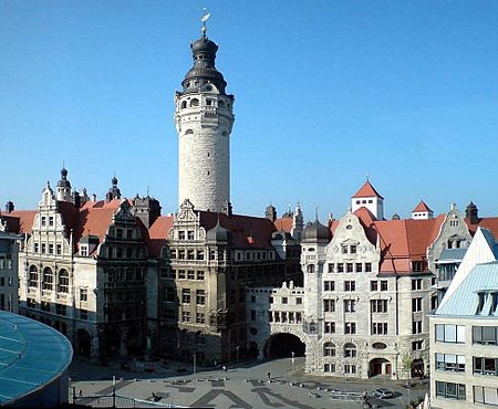 Leipzig Burgplatz Panorama