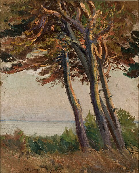 File:Leon Wyczółkowski - Pines at Połąga - MNK II-b-775 - National Museum Kraków.jpg