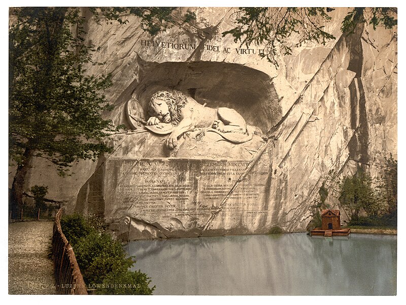 Datei:Lion Monument, Lucerne, Switzerland-LCCN2001703054.jpg