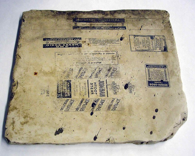 File:Lithographic stone for Baumol Toothpaste.jpg